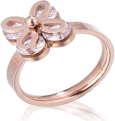 saphira Saphira Fashion Glowing Flower Studs Cubic Zirconia Designer Ring for Women Stainless Steel Ring, Silver
saphira Saphira Fashion Glowing Flower Studs Cubic Zirconia Designer Ring for Women Stainless Steel Ring, Silver