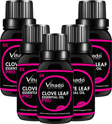 VIHADO 5x PRO Clove Essential Oil, 100% Pure, Natural & Undiluted (18 gm) (Pack of 5)(18 ml)
VIHADO 5x PRO Clove Essential Oil, 100% Pure, Natural & Undiluted (18 gm) (Pack of 5)(18 ml)