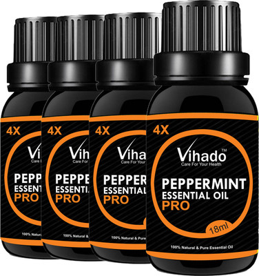 VIHADO 4x PRO Peppermint Essential Oil (18ML) 100% Pure Natural & Therapeutic Grade For Aromatherapy, Skin, Acne & Hair Growth (18 gm) (Pack of 4)(18 ml)
VIHADO 4x PRO Peppermint Essential Oil (18ML) 100% Pure Natural & Therapeutic Grade For Aromatherapy, Skin, Acne & Hair Growth (18 gm) (Pack of 4)(18 ml)