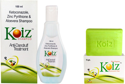 KOIZ Shampoo + Soap (Combo For Anti-Dandruff Treatment)(Set of 2)