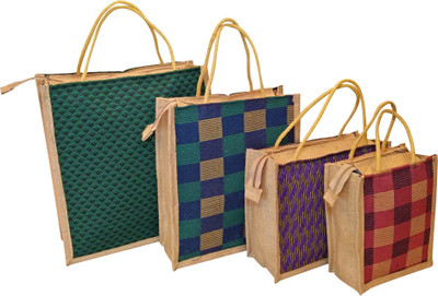 Homekitchen99 CSM Combo of 4 Printed Multipurpose Jute - Assorted Colors Pack of 4 Grocery Bags(Multicolor)
Homekitchen99 CSM Combo of 4 Printed Multipurpose Jute - Assorted Colors Pack of 4 Grocery Bags(Multicolor)
