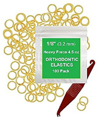 Prairie Horse Supply Orthodontic Elastic Rubber Bands, 100 Pack, Natural, Heavy Force 4.5 oz, Small Rubberbands Hair Band(Gold)
Prairie Horse Supply Orthodontic Elastic Rubber Bands, 100 Pack, Natural, Heavy Force 4.5 oz, Small Rubberbands Hair Band(Gold)