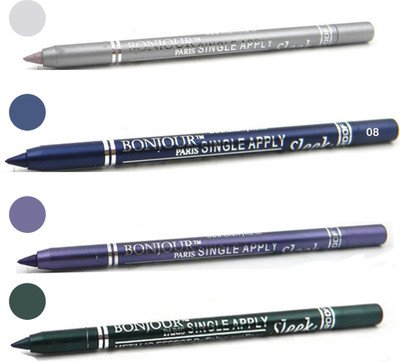 Bonjour Paris Long lasting shocking color kajal(silver, navy blue, purple, green.)
Bonjour Paris Long lasting shocking color kajal(silver, navy blue, purple, green.)