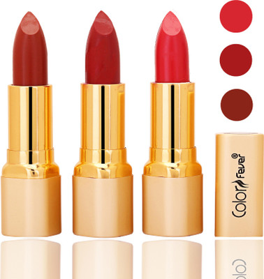 Color Fever lipstick with Vitamin E, Enriched soft and smooth 9 to 5 matte(dry orange, red, red, 12 g)
Color Fever lipstick with Vitamin E, Enriched soft and smooth 9 to 5 matte(dry orange, red, red, 12 g)