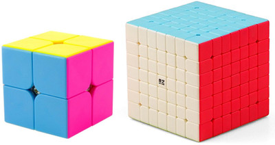 Rubik's Domino 2x2 Stickerless Cube & QIYI 7x7 Stickerless Cube Bright Colors 3D Brain Teaser Puzzle Recommended for 3 -99 yrs (Combo of 2)(2 Pieces)
Rubik's Domino 2x2 Stickerless Cube & QIYI 7x7 Stickerless Cube Bright Colors 3D Brain Teaser Puzzle Recommended for 3 -99 yrs (Combo of 2)(2 Pieces)
