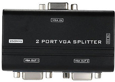 durReey 2 Port VGA Monitor Splitter for Screen Duplication Supports 250Mhz Media Streaming Device(Black)
durReey 2 Port VGA Monitor Splitter for Screen Duplication Supports 250Mhz Media Streaming Device(Black)