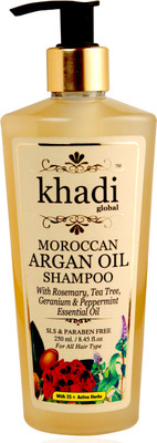 Khadi Global Moroccan Argan Oil Shampoo with Rosemary, Tea Tree & Geranium Essential Oil 25+ Natural Extracts & Essential Oils 250ml(250 ml)
Khadi Global Moroccan Argan Oil Shampoo with Rosemary, Tea Tree & Geranium Essential Oil 25+ Natural Extracts & Essential Oils 250ml(250 ml)