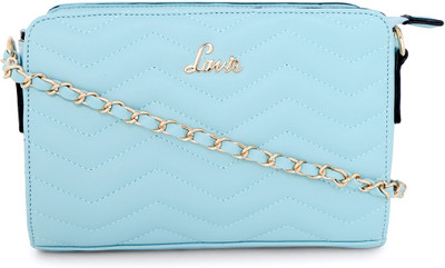 Lavie Women Evening/Party Blue Leatherette Sling Bag