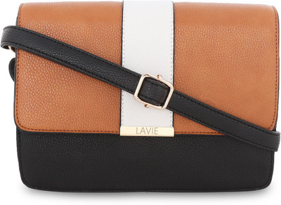 Lavie Women Casual Black Leatherette Sling Bag