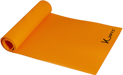 Kurvz Eco Friendly Anti Skid Yoga & Exercise Mat Orange 4 mm Yoga Mat