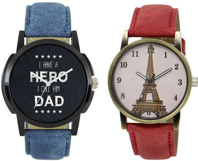 Shocknshop LR07_230 Designer Analog Chain Strap Couple Watch - For Men & Women