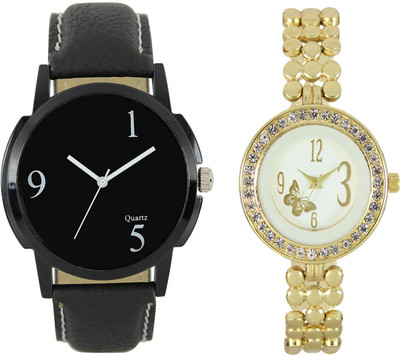 Shocknshop LR06_203 Designer Analog Chain Strap Couple Watch - For Men & Women