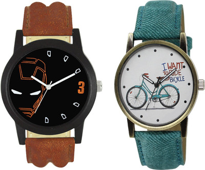 Shocknshop LR04_229 Designer Analog Chain Strap Couple Watch - For Men & Women