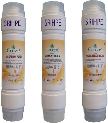 SRIHPE CRUZE GOLD SET OF PRECARBON, SEDIEMENT AND POST CARBON FILTER Media Filter Cartridge(5, Pack of 3)
SRIHPE CRUZE GOLD SET OF PRECARBON, SEDIEMENT AND POST CARBON FILTER Media Filter Cartridge(5, Pack of 3)