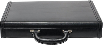 HYATT Genuine leather briefcase Medium Briefcase - For Men & Women(Black)