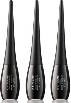 Oriflame Sweden PURE COLOUR EYE LINER 8ml ( PACK OF 3 ) 24 ml(BLACK)