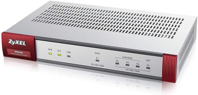 Zyxel USG40 ZyWALL (USG) UTM Firewall, Blocks Ransomware, Gigabit Ports, for Small Offices, Includes 1-Year UTM Services Bundled Network Switch(Red)
Zyxel USG40 ZyWALL (USG) UTM Firewall, Blocks Ransomware, Gigabit Ports, for Small Offices, Includes 1-Year UTM Services Bundled Network Switch(Red)