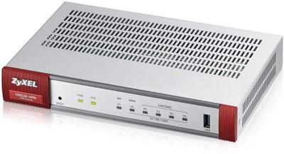 Zyxel Next Generation VPN Firewall with 1 WAN, 1 SFP, 4 LAN/DMZ Gigabit Ports, USG20-VPN Network Switch(Silver)
Zyxel Next Generation VPN Firewall with 1 WAN, 1 SFP, 4 LAN/DMZ Gigabit Ports, USG20-VPN Network Switch(Silver)