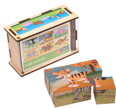 RK Cart Wooden Cube Puzzles - Pack of 6 Wild Animals Wooden Cube Puzzle Toy for Kids(1 Pieces)
RK Cart Wooden Cube Puzzles - Pack of 6 Wild Animals Wooden Cube Puzzle Toy for Kids(1 Pieces)