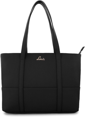 Lavie Women Evening/Party Black Leatherette Hand-held Bag