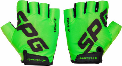 Sportigoo SPG Gym & Fitness Gloves (L, Green, Black)