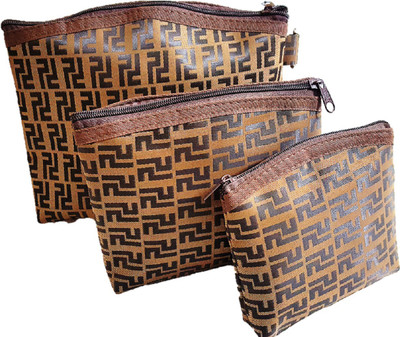 FORE TREND Cosmetic Pouch(Brown)