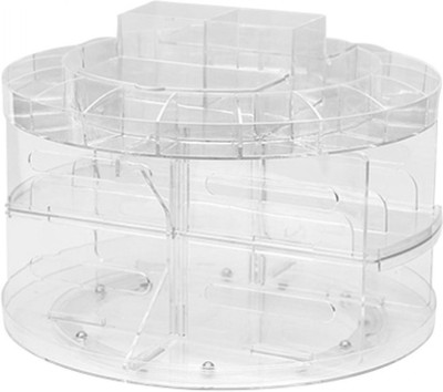 Flipco GLAM CADDY Cosmetic Organizer Vanity Box(Clear)