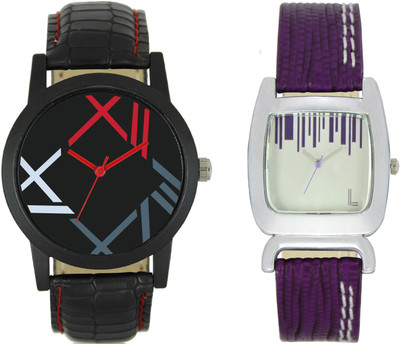Shocknshop LR12_207 Designer Analog Chain Strap Couple Watch - For Men & Women