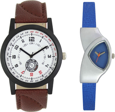 Shocknshop LR11_208 Designer Analog Chain Strap Couple Watch - For Men & Women