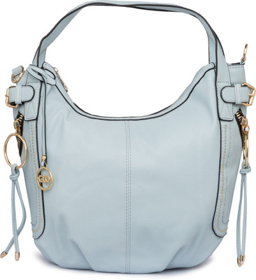 Globus Solid Hobo Bag Shoulder Bag(Blue, 17 inch)