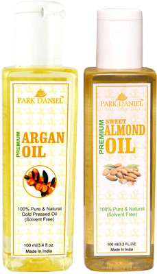 Park Daniel Organic Argan oil and - Natural & Undiluted Almond oil combo of 2 bottles of 100 ml (200ml)(200 ml)
Park Daniel Organic Argan oil and - Natural & Undiluted Almond oil combo of 2 bottles of 100 ml (200ml)(200 ml)