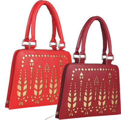 Fillincart Casual, Formal, Party Red, Maroon Clutch, Maroon;red