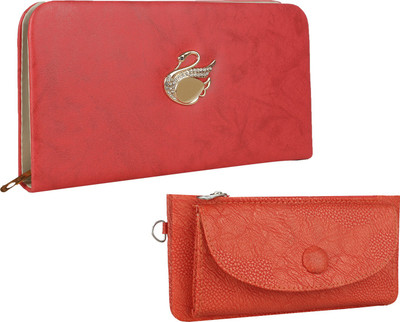 Fillincart Casual, Formal, Party Tan, Pink Clutch, Pink;tan