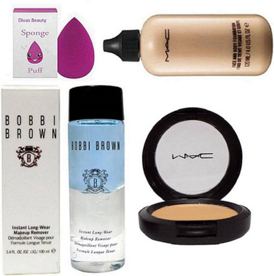 divas beauty Sponge Puff, Mac Face & Body Foundation , Studio Fix Compact, Bobbi Brown Instant Long Wear Make up Remover(Set of 4)
divas beauty Sponge Puff, Mac Face & Body Foundation , Studio Fix Compact, Bobbi Brown Instant Long Wear Make up Remover(Set of 4)