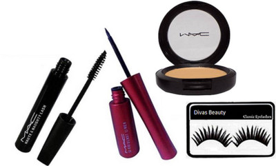 divas beauty Eyelashes& Mac Haute &Naughty Mascara,Liquid Last Eyeliner& studio fix powder plus compact(Set of 4)
divas beauty Eyelashes& Mac Haute &Naughty Mascara,Liquid Last Eyeliner& studio fix powder plus compact(Set of 4)