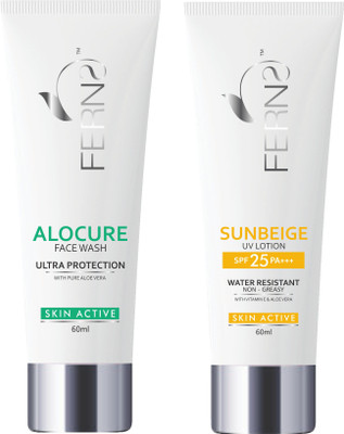 Ferns Alocure (Ultra-protection) Face Wash + Sunbeige Uv Lotion - Spf 25(Set of 2)
Ferns Alocure (Ultra-protection) Face Wash + Sunbeige Uv Lotion - Spf 25(Set of 2)