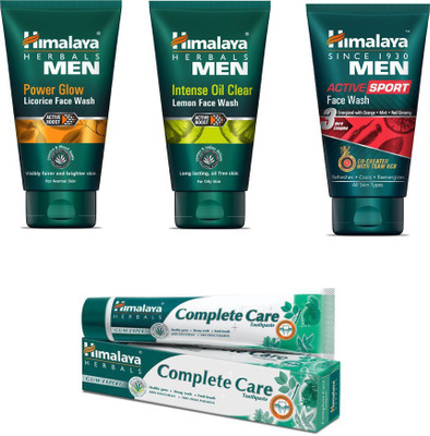 Himalaya Men Pimple Clear Neem Face Wash, Men Intense Oil Clear Lemon Face Wash, Men Active Sport Face Wash, Toothpaste(Set of 1)
Himalaya Men Pimple Clear Neem Face Wash, Men Intense Oil Clear Lemon Face Wash, Men Active Sport Face Wash, Toothpaste(Set of 1)