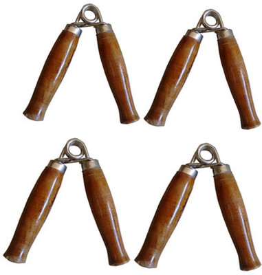 StepInnStore "4*" Pcs Wooden Hand Grip For Home Gym Fitness Exercise (Brown) Hand Grip/Fitness Grip(Brown)
