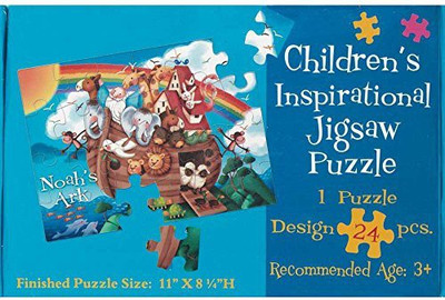 Dicksons Noah's Ark Friends 11 x 8 Cardboard 24 Piece Childrens Puzzle and Devotion(24 Pieces)