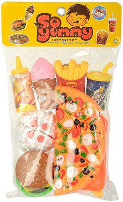 Anvi ANG Fast Food Play Pizza Set Toy for Kids| Restaurant Role Pretend Play for Kids