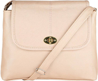 GulshanCollection Women Casual Beige PU Sling Bag