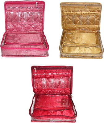 Addyz Combo of 3 Pieces Necklace Bangle Locker Cosmetic Storage Organizer Makeup Case Cosmetic Storage Make Up Bag Jewellery Vanity Box(Pink,Gold,Maroon)
Addyz Combo of 3 Pieces Necklace Bangle Locker Cosmetic Storage Organizer Makeup Case Cosmetic Storage Make Up Bag Jewellery Vanity Box(Pink,Gold,Maroon)