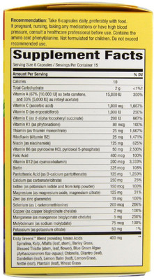 Nature's Way Nature's Way, Alive! Max6 Daily, Multi-Vitamin, Max Potency, 90 Veggie Caps(90 No)
Nature's Way Nature's Way, Alive! Max6 Daily, Multi-Vitamin, Max Potency, 90 Veggie Caps(90 No)