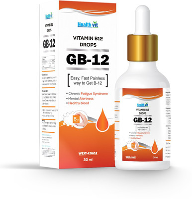 HealthVit Healthvit GB-12 Vitamin B12 500mcg Liquid Drops – 30ml, Sublingual, Supports Energy.(30 ml)
HealthVit Healthvit GB-12 Vitamin B12 500mcg Liquid Drops – 30ml, Sublingual, Supports Energy.(30 ml)