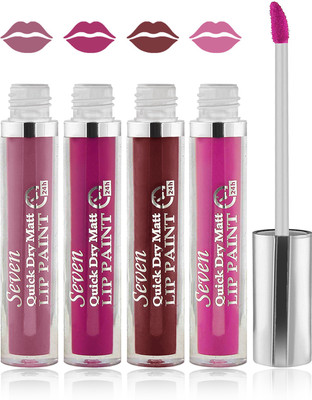 Seven seas cosmetics makeup 24 h lip paint quick dry matte liquid lipstick set of 4(l pink purple falsa pink)
Seven seas cosmetics makeup 24 h lip paint quick dry matte liquid lipstick set of 4(l pink purple falsa pink)