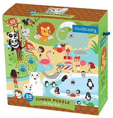 Mudpuppy At the Zoo Puzzle for Ages 2 & Up - 25 Piece Puzzle Featuring Fun Zoo Animals Illustrations, 22' Square(25 Pieces)
Mudpuppy At the Zoo Puzzle for Ages 2 & Up - 25 Piece Puzzle Featuring Fun Zoo Animals Illustrations, 22' Square(25 Pieces)