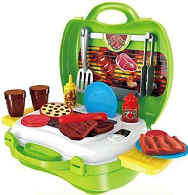 Clastik Kids Plastic Simulation BBQ Playset (Multicolour)-Pack of 23