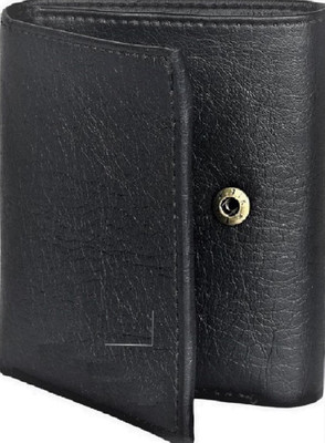 DELMA Men Casual Black Artificial Leather Wallet(5 Card Slots)