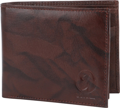 Zoster Men Brown Genuine Leather Wallet(3 Card Slots), Dark brown
