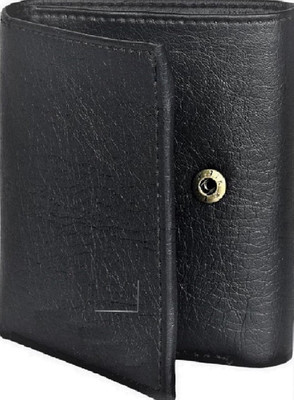 DELMA Men Casual Black Artificial Leather Wallet(5 Card Slots)